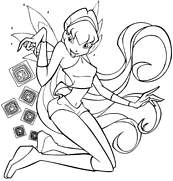 coloriage winx club flora la fee